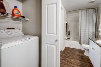 Full sized washer and dryer with hard surface flooring, Plaza Museum District - Photo Gallery 12