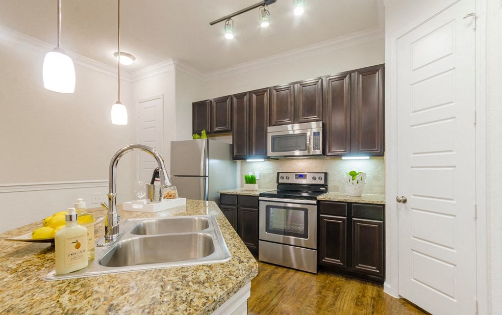 Kitchen sink at Villages 3Eighty, Little Elm, Texas