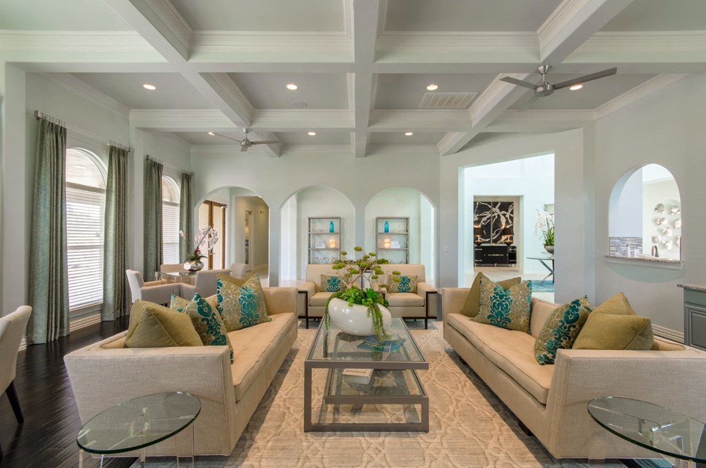 Living room with sofas at Villages 3Eighty, Texas, 75068