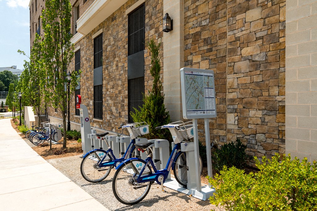 B-cycle bike share at Berkshire Dilworth, Charlotte, NC