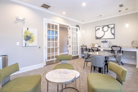 Ellington Metro West social gathering and lounging area