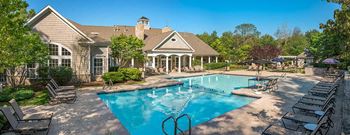 Pristine swimming pool at Ellington Metro West, Massachusetts, 01581