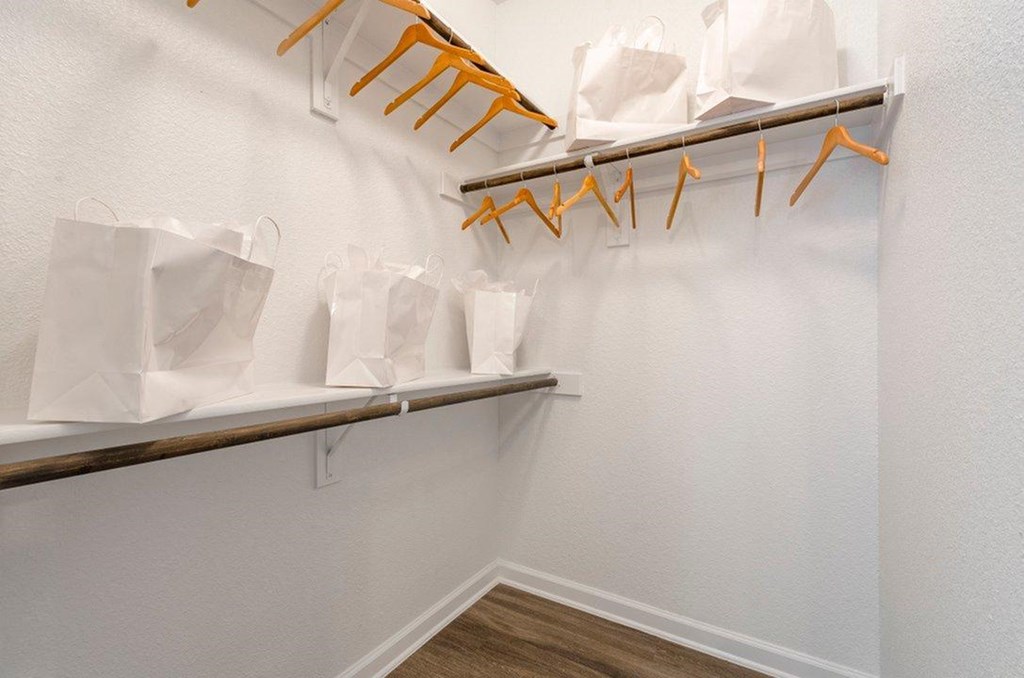 Generous Walk-In Closets With Shelving at Park at Briggs Ranch, Texas