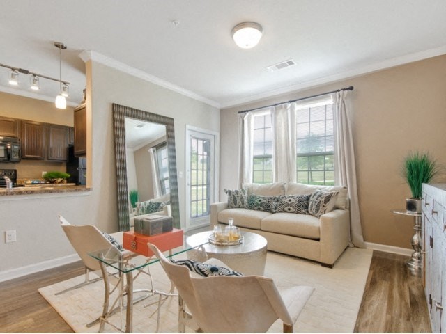 Living Room With Expansive Window at Park at Briggs Ranch, San Antonio, TX, 78245