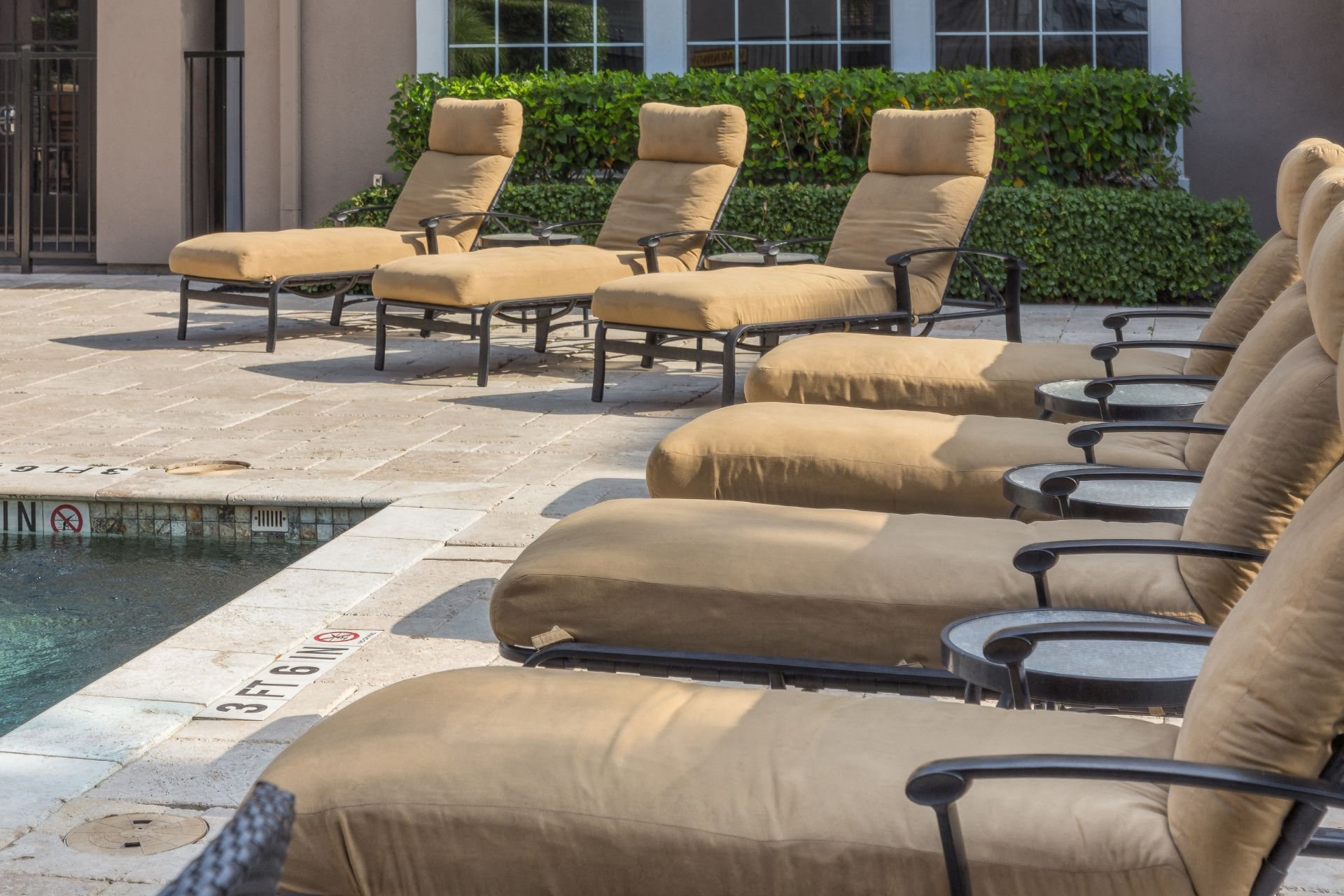 Amenities-Poolside Relaxing Area Poolside Relaxing Area at Estates at Bellaire, Texas