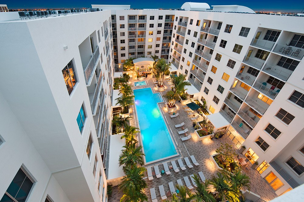 Aerial View Of Pool at Berkshire Lauderdale by the Sea, Ft. Lauderdale, Florida
