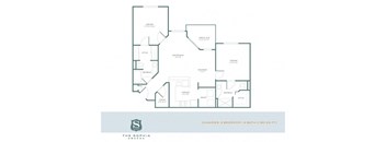 2 bedroom 2 bath room Canaries Floor Plan at The Sophia at Abacoa, Jupiter, 33458