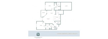 2 bedroom 2 bath room  Cayman Floor Plan at The Sophia at Abacoa, Jupiter, FL