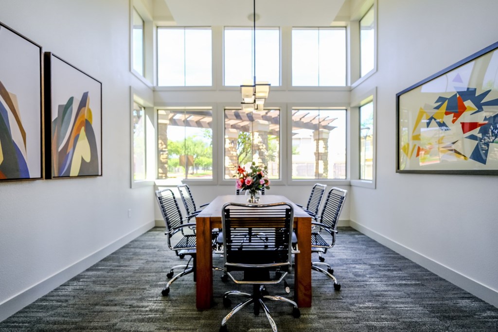 conference room at The Falls at Copper Lake apartments
