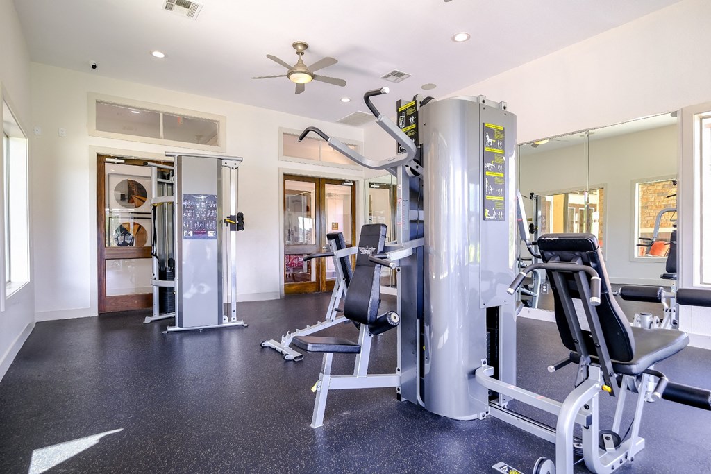 fitness center at The Falls at Copper Lake apartments