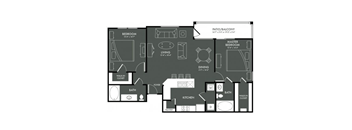 B2 floorplan at Park at Magnolia, Magnolia