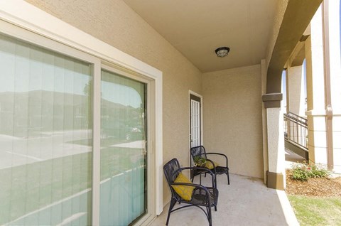 Balcony area at Park at Magnolia, Texas, 77354