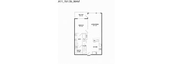 A11 floorplan at The Gabriella apartments