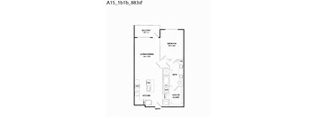 A15 floorplan at The Gabriella apartments