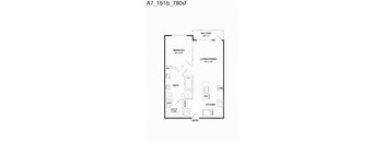 A7 floor plan at The Gabriella apartments