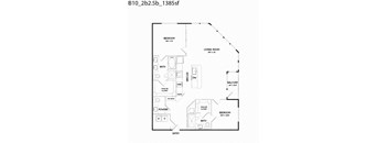 B10 floorplan at The Gabriella apartments
