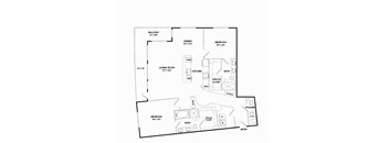 B12 floorplan at The Gabriella apartments