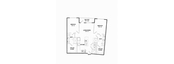 B1 floorplan at The Gabriella apartments