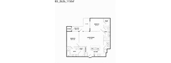 B3 floorplan at The Gabriella apartments