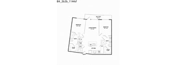 B4 floorplan at The Gabriella apartments