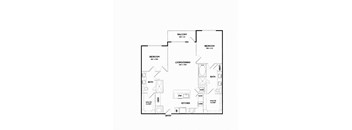 B5 floorplan at The Gabriella apartments