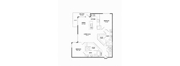 B6 floorplan at The Gabriella apartments
