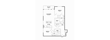 B7 floorplan at The Gabriella apartments