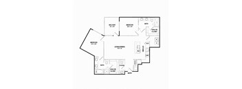 B8 floorplan at The Gabriella apartments