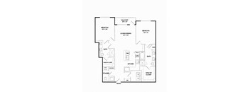 B9 floorplan at The Gabriella apartments
