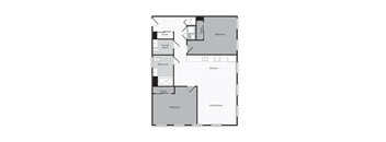 D2 ADA floor plan Gatehouse apartments