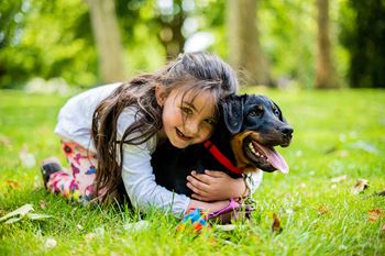Girl With Dog at Ellington Metro West, Massachusetts, 01581