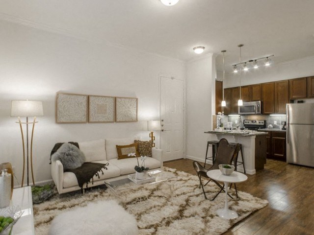 Decorated Living Room at Berkshire Jones Forest, Conroe
