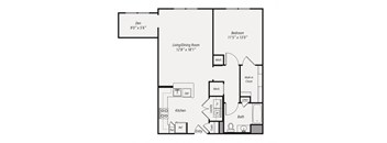 A2D.4 floorplan at Reveal Hackensack apartments
