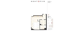 Studio2 Floor Plan at Eight O Five, Chicago, IL