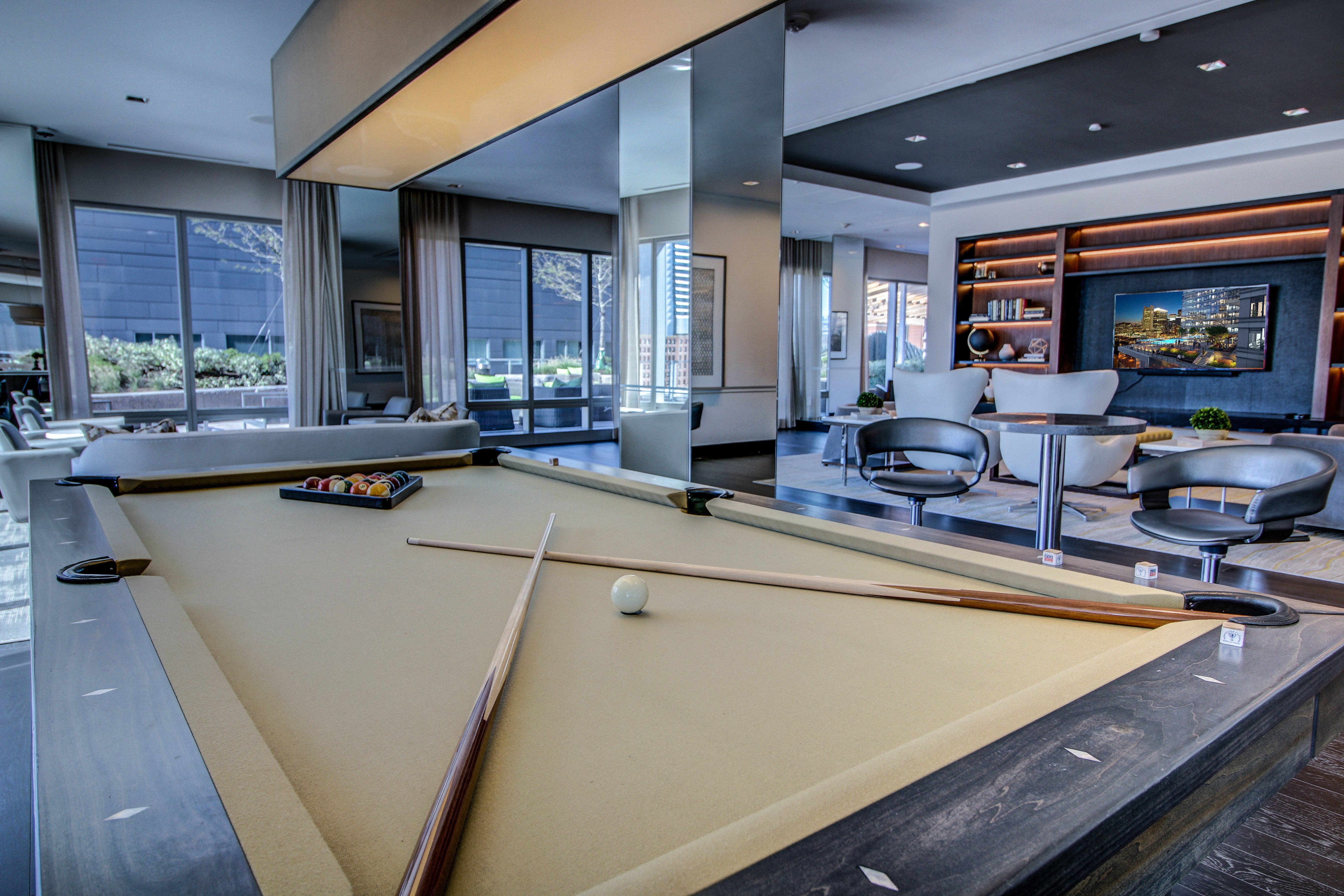 Amenities- The Benjamin Seaport Sunset Lounge for billiards and gaming