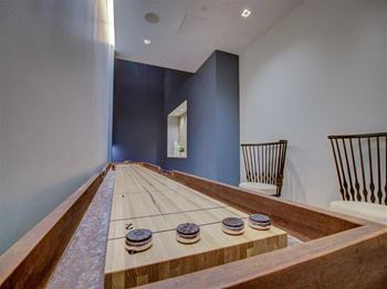 Shuffle Board In Clubhouse at Via Seaport Residences, Boston
