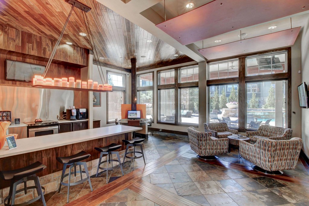 Common Area Kitchen at Berkshire Aspen Grove Apartments, Littleton