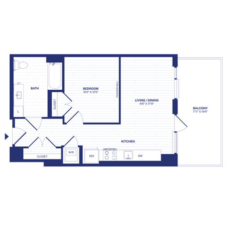 RiverPoint luxury apartments JRA14 floorplan