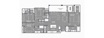 Four Bed Four Bath Floor Plan at Luxe Creekside, Texas, 78130