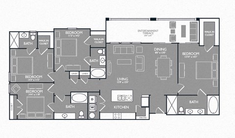 Four Bed Four Bath Floor Plan at Luxe Creekside, Texas, 78130
