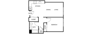 a floor plan of a bedroom apartment