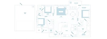 M54 C1 floor plan alternate at Reveal 54, Georgetown, 78626