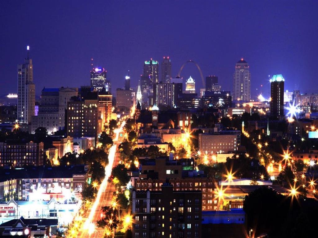 Exteriors- Night View Of Cityat Towne House, St. Louis, 63108