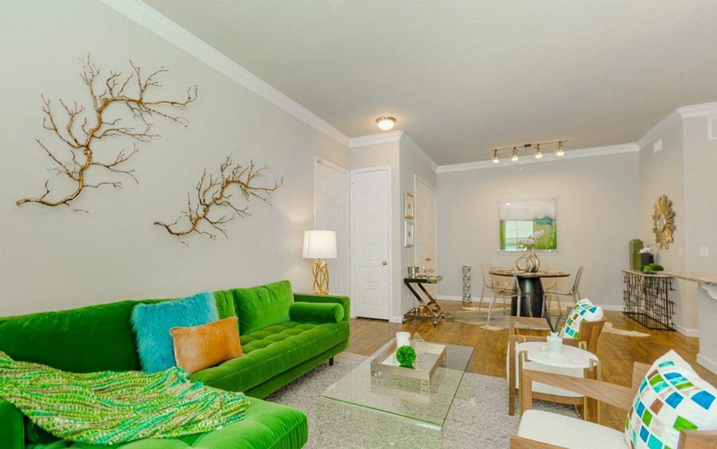 Expansive Living Room at Berkshire Woodland, Texas