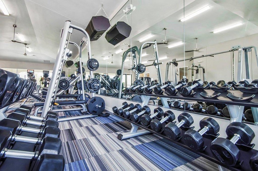 Free Weights In Gym at Villages of Georgetown, Georgetown, TX