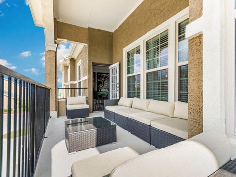 Spacious Patio With Sitting Arrangements at Villages of Briggs Ranch, Texas