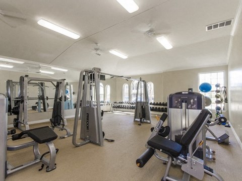 Fitness Center With Modern Equipment at Villages of Briggs Ranch, San Antonio