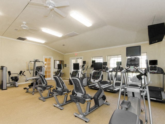 Fitness Center With Updated Equipment at Villages of Briggs Ranch, Texas