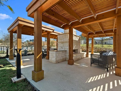 Outdoor sitting area at Reveal 54, Georgetown, TX, 78626
