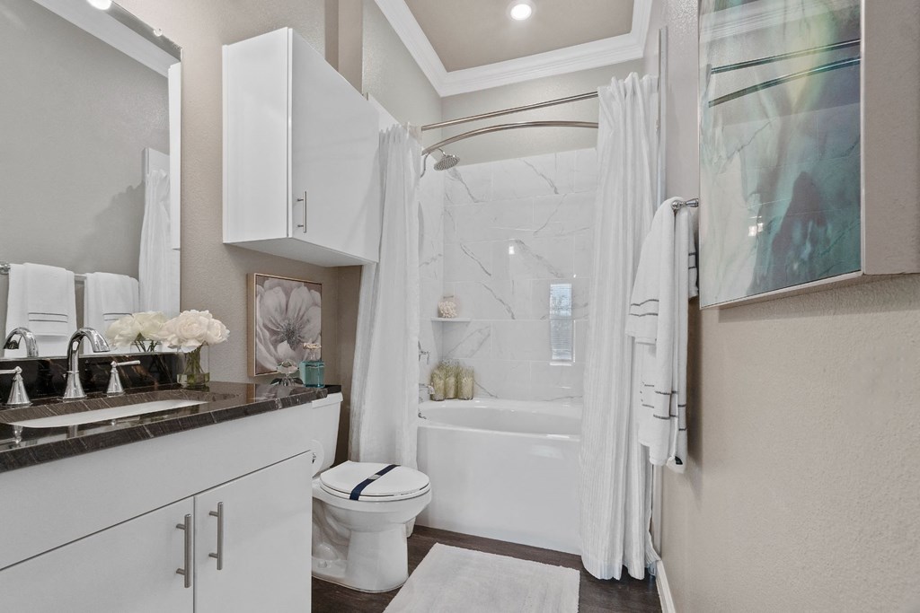 Bathroom interior at Park at Bayside, Rowlett, TX